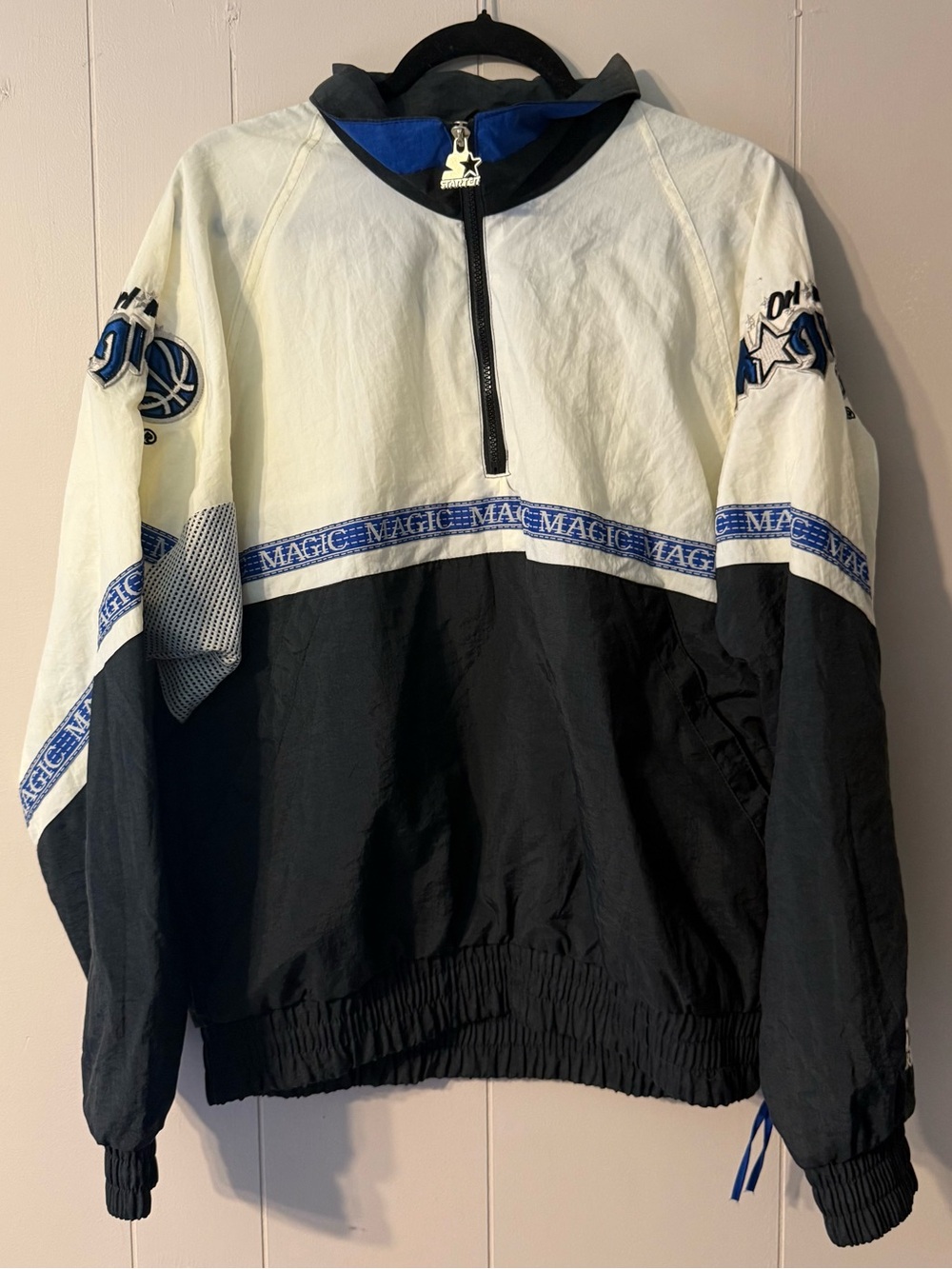 Vintage 90s Starter Orlando Magic Half Zip Pullover Jacket Men’s M NBA Spellout